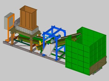 Drtící linka recyklace plastů
